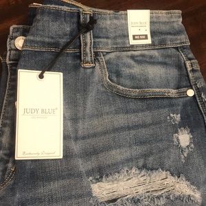 Denim shorts mid rise shorts